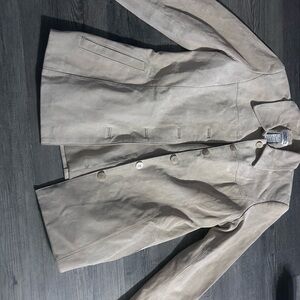 Style & Co. Beige Leather Jacket